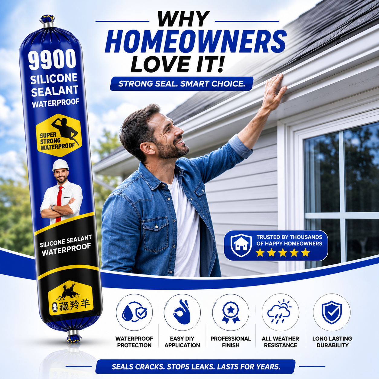 WATERPROOF SILICONE SEALANT ADHESIVE FOR ROOF & LEAKAGE REPAIR