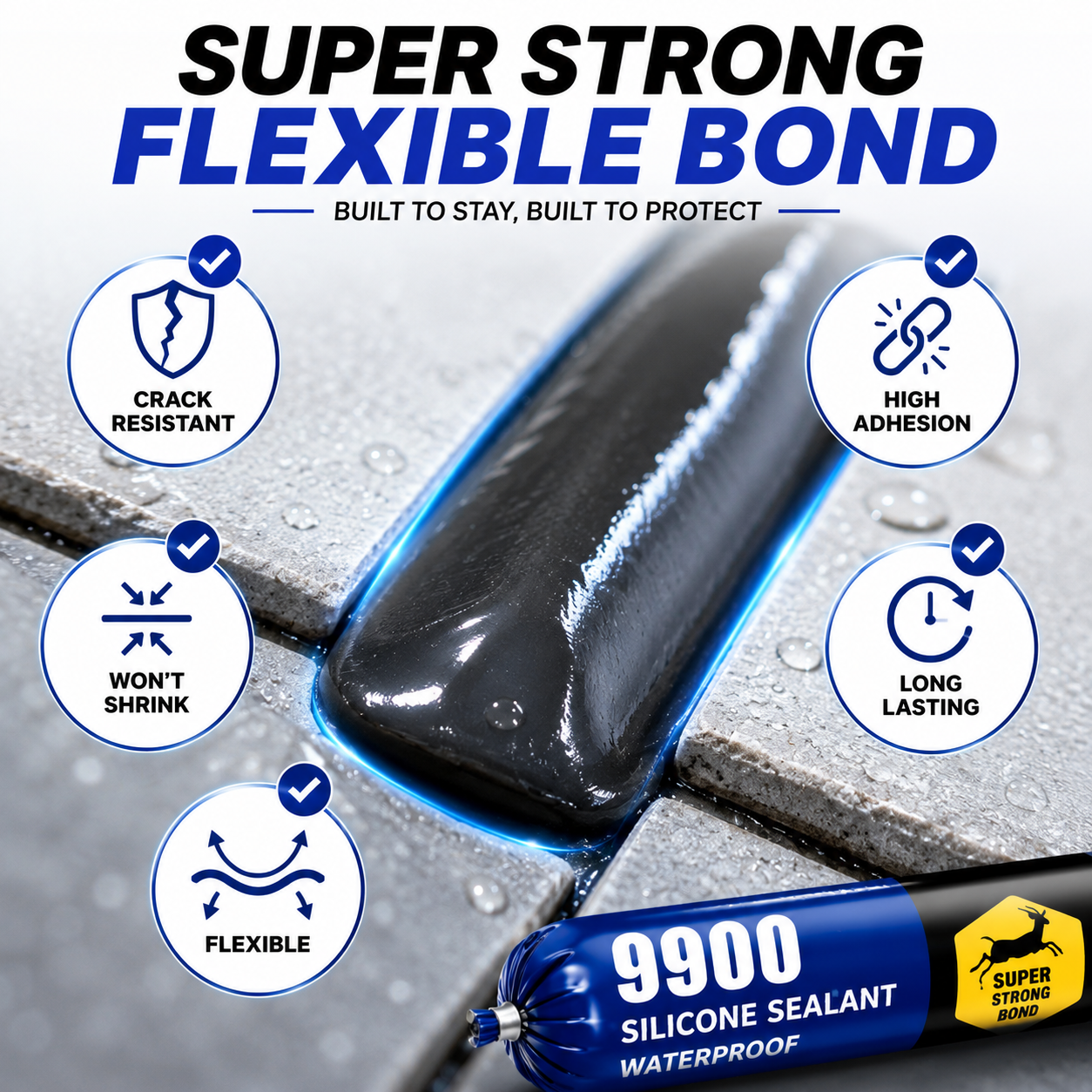WATERPROOF SILICONE SEALANT ADHESIVE FOR ROOF & LEAKAGE REPAIR