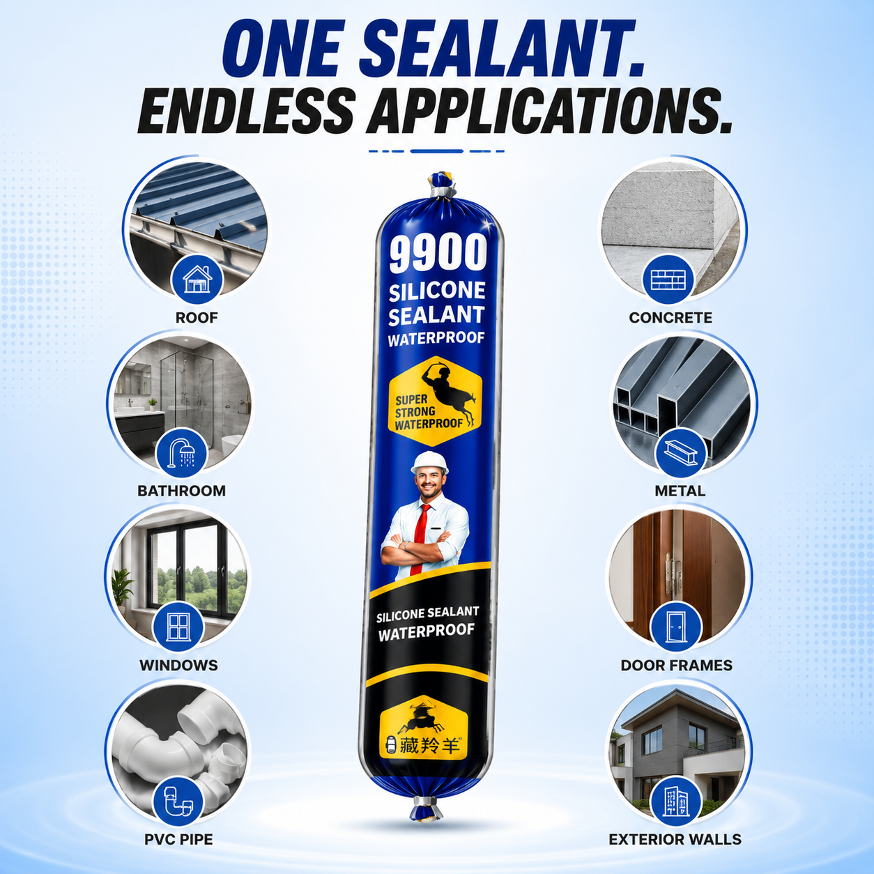 WATERPROOF SILICONE SEALANT ADHESIVE FOR ROOF & LEAKAGE REPAIR